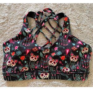 CVG - "SpooKitty" Butterfly Back Sports Bra NWOT (S)